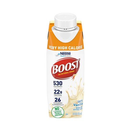 BOOST Very High Calorie Vanilla Oral Supplement, 8 oz. Carton, PK 24 00043900894348